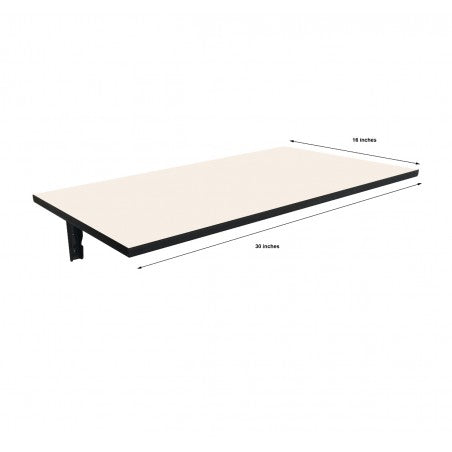 Minimalist Foldable Floating Desk | White & Black Wall-Mounted Laptop Table
